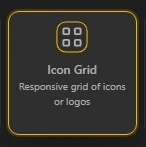 LunaSites Icon Grid block